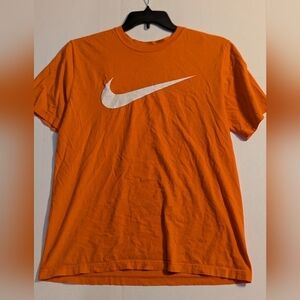 Men's Orange Nike swoosh regular fit Shirt Large